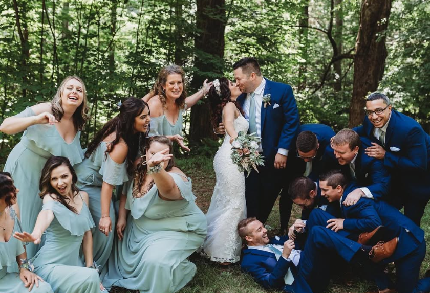 Gentle A Line Off the Shoulder Green Chiffon Bridesmaid Dress Evening Dress SH2795