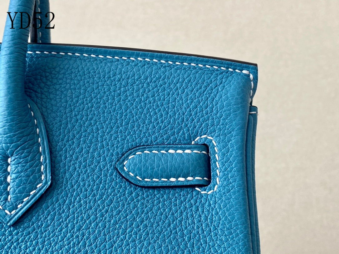 H BIRKIN 25 TOGO BLUE GOLD HARDWARE 25CM