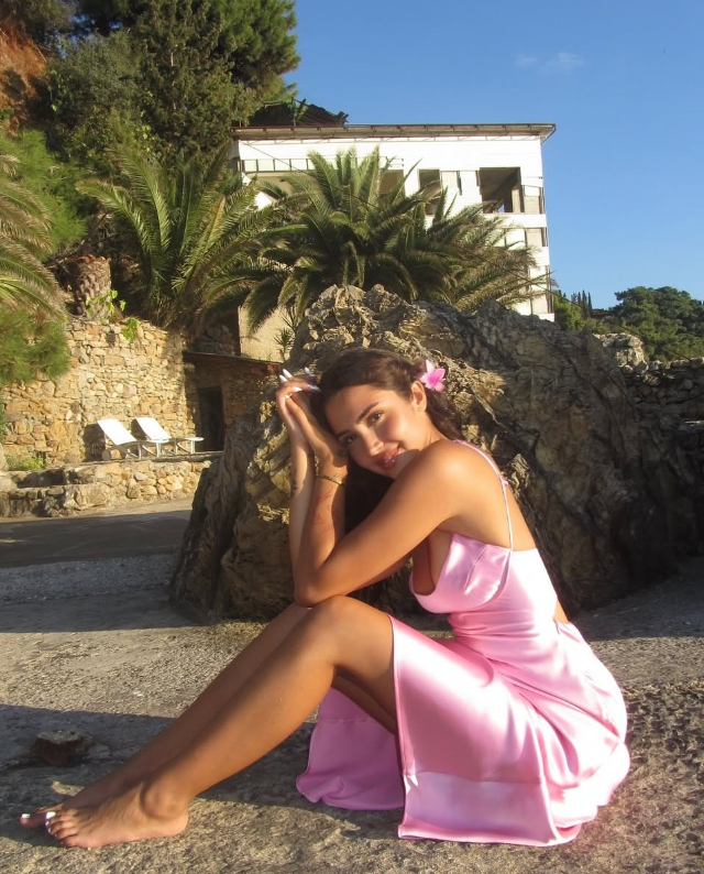 Pink Spaghetti Strap Long Prom Dress SH865