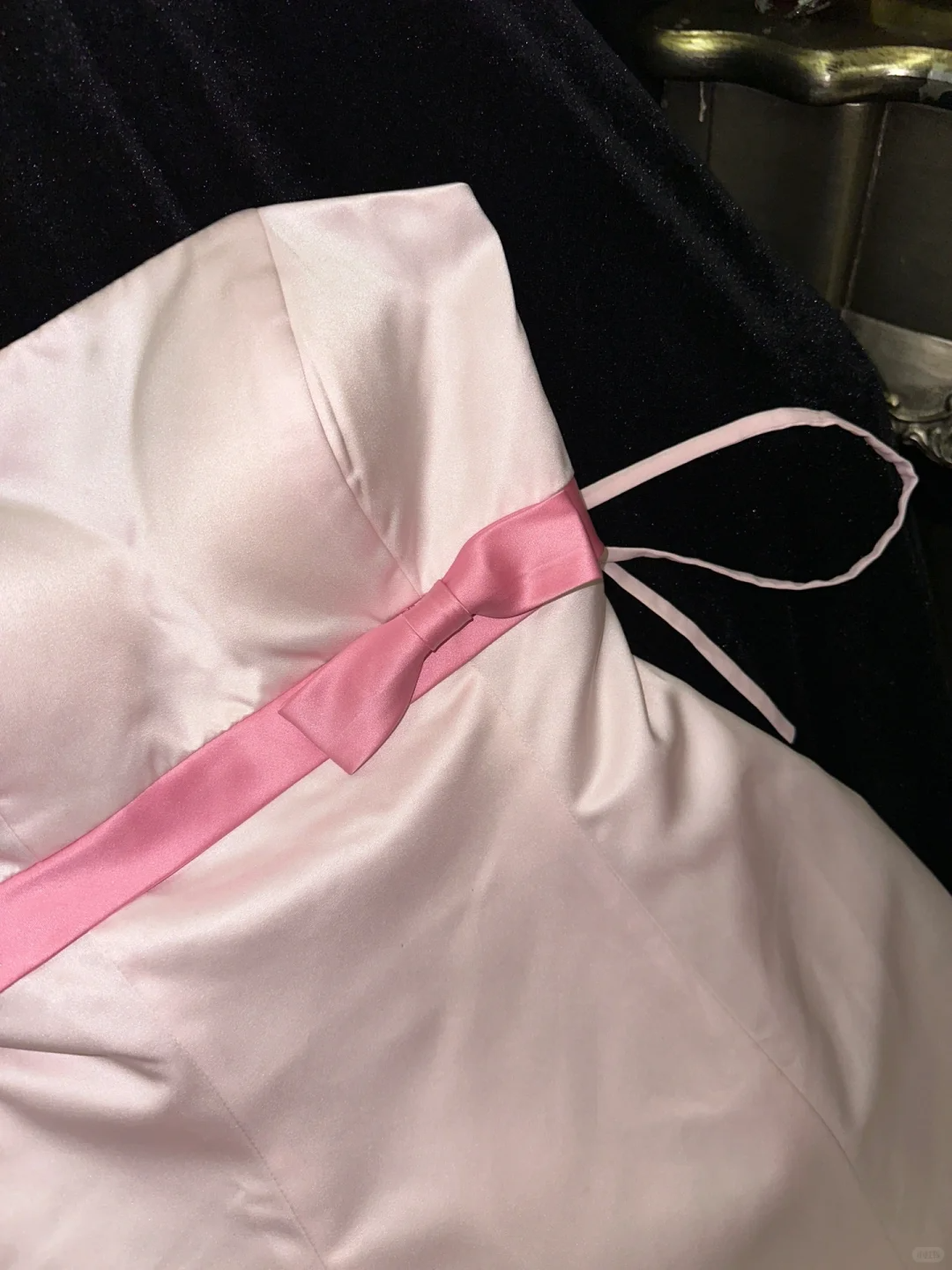 Cute A Line Sweetheart Neck Bow Light Pink Satin Long Prom Dress Party Dress SH3047