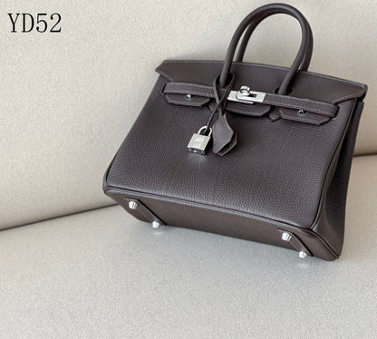 H BIRKIN 25 TOGO BROWN SILVER HARDWARE 25CM