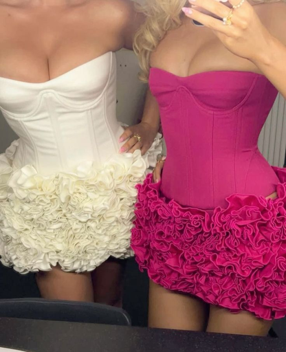 Unique Sweetheart Neck Sheath Pleated Short Birthday Outfits Strapless Homecoming Dress Cocktail Dress S709