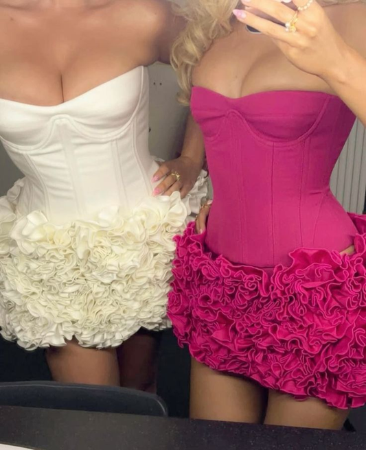 Unique Sweetheart Neck Sheath Pleated Short Birthday Outfits Strapless Homecoming Dress Cocktail Dress S709