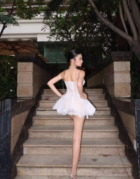 Cute A Line Spaghetti Strap White Lace Short Homecoming Dress Cocktail Dress SH3110