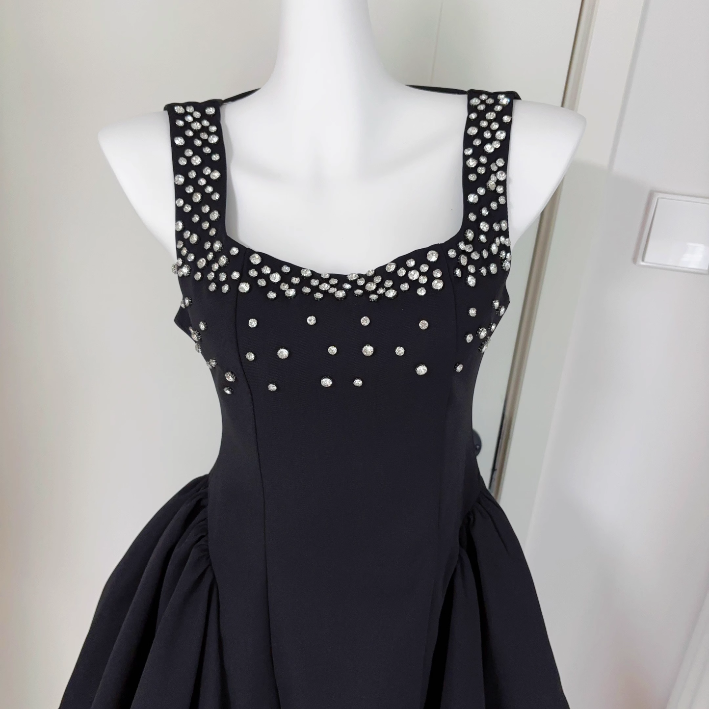 Black A Line Sleeveless Short Birthday Dress Cocktail Dress S220