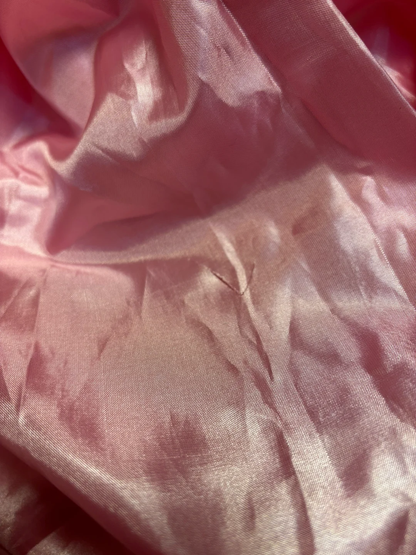 Vintage Pink A Line One Spaghetti Strap Lace Beaded Satin Long Prom Dress Evening Dress SH3735