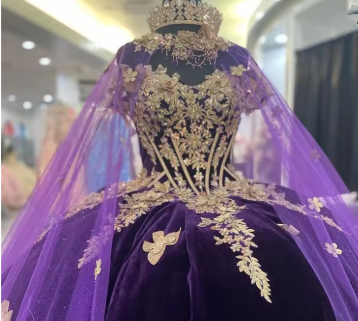 Luxury Purple Princess Quinceanera Dresses Ball Gown Sweet 16 Dress