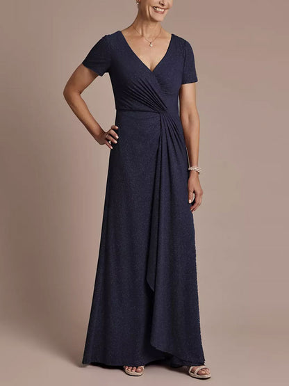 Twist Front Glitter Knit Sheath Dress