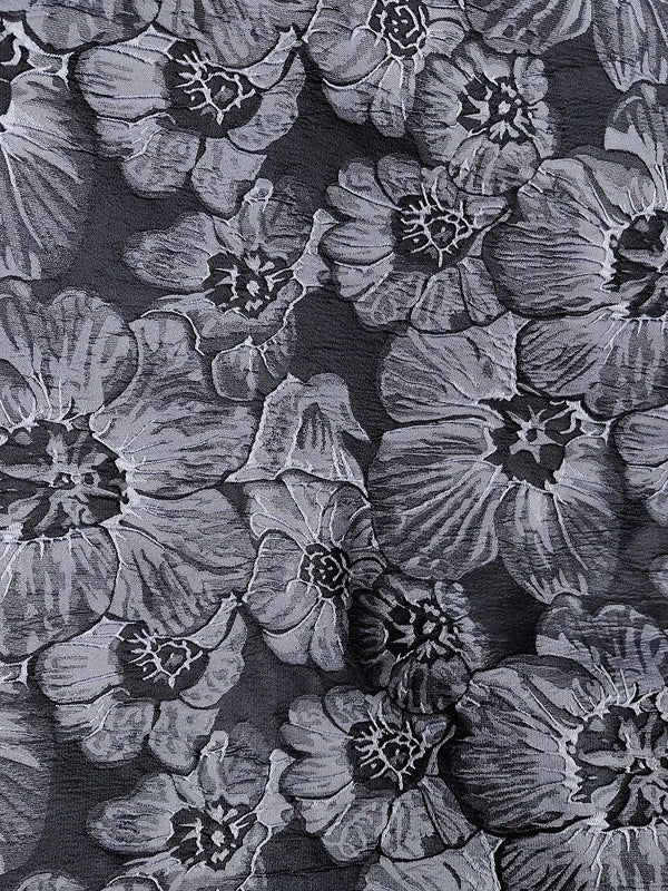 Chiffon Floral Bow A-Line Dress for Women