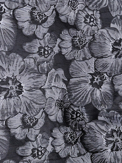 Chiffon Floral Bow A-Line Dress for Women