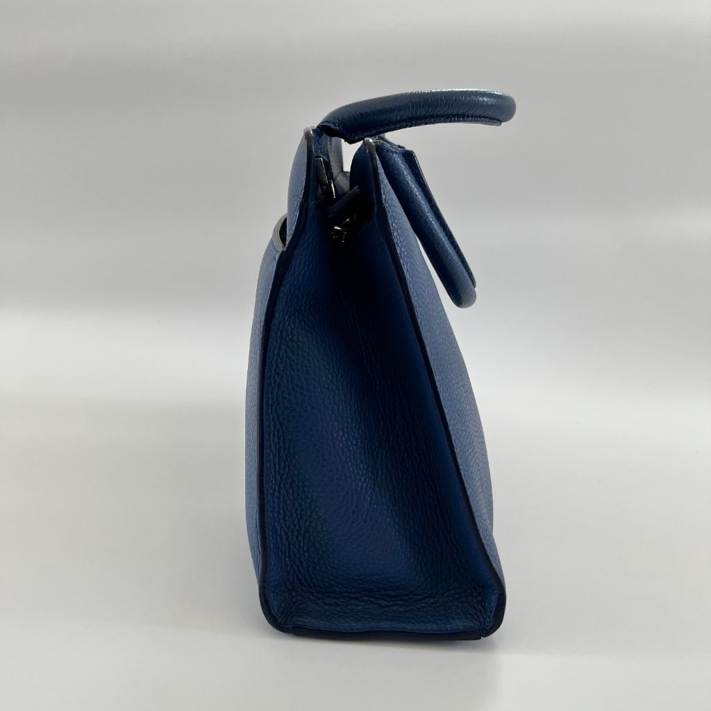 Aigner Blue Leather Medium Cybill Tote