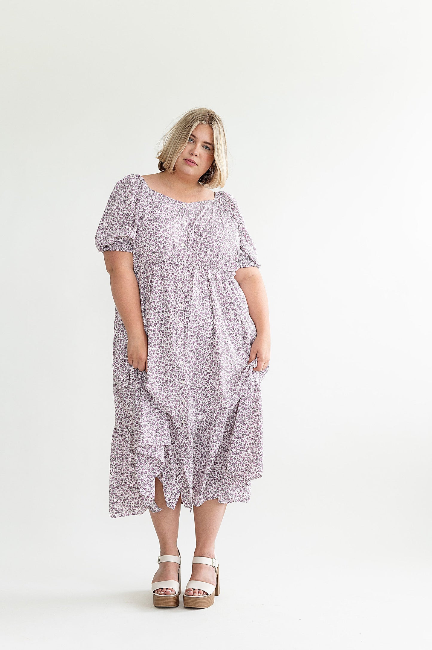 loveedsTM-Lavender Haze Floral Dress