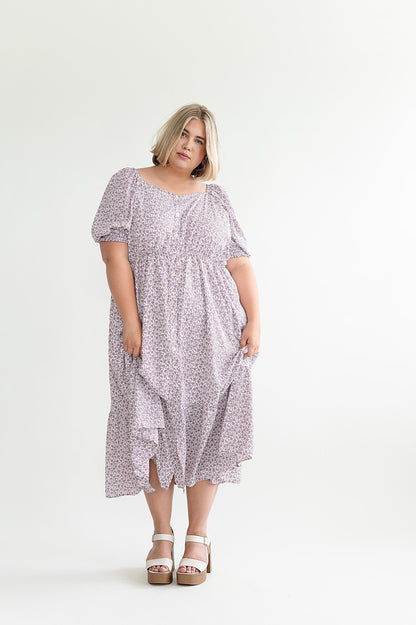 loveedsTM-Lavender Haze Floral Dress