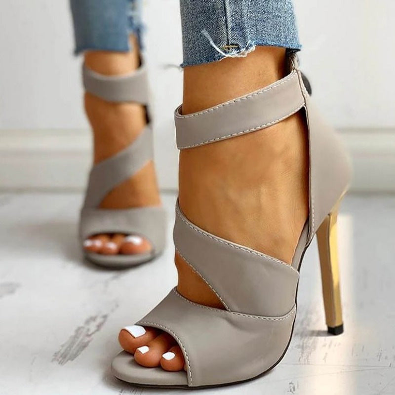 Stiletto sexy lady sandals with fish mouth