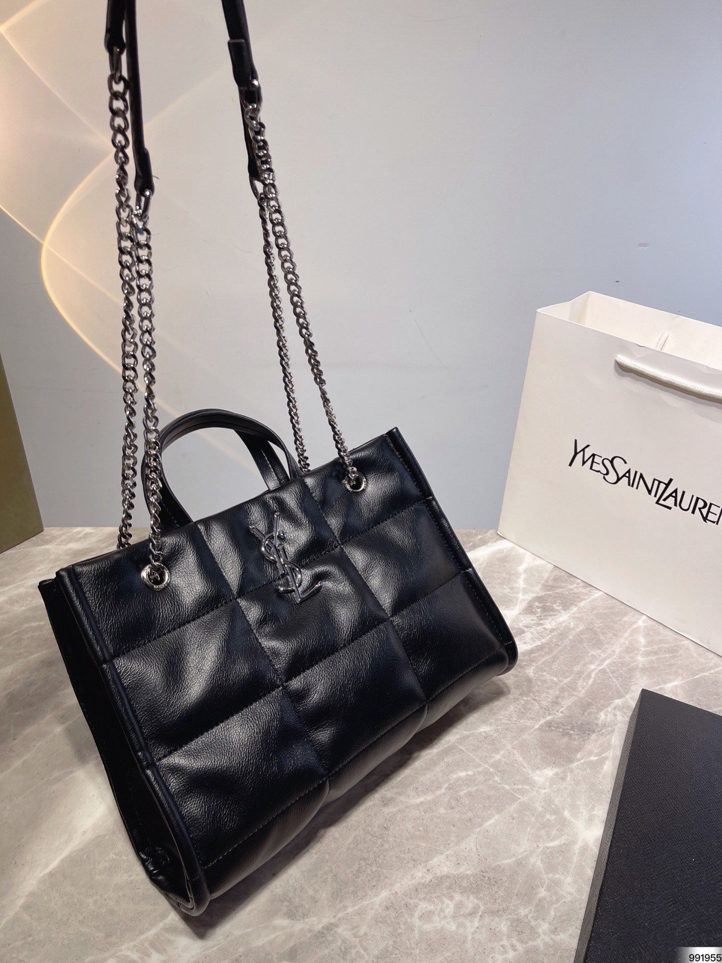 SAINT LAURENT shoulder bag Silver Tone