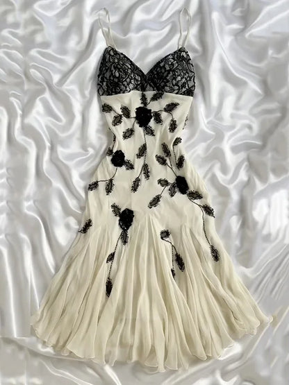 Ivory White Shiny Fashion Exquisite Beaded Lace Spaghetti Straps Long Chiffon Ball Gown Evening Dress Party Dress gh3402