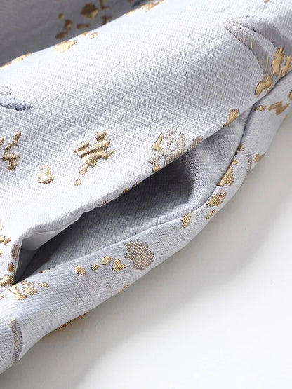 V-Neck Print Midi Dress