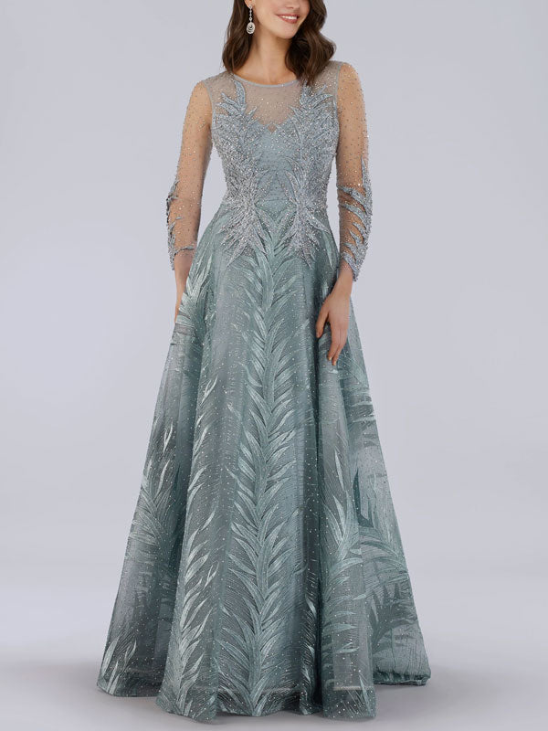 Lace see-through elegant ladies wedding dress