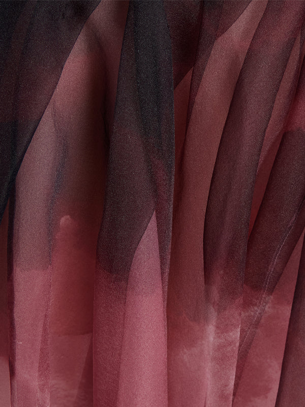 Off-shoulder Mesh Maxi Dress