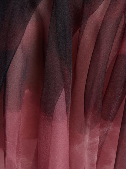 Off-shoulder Mesh Maxi Dress