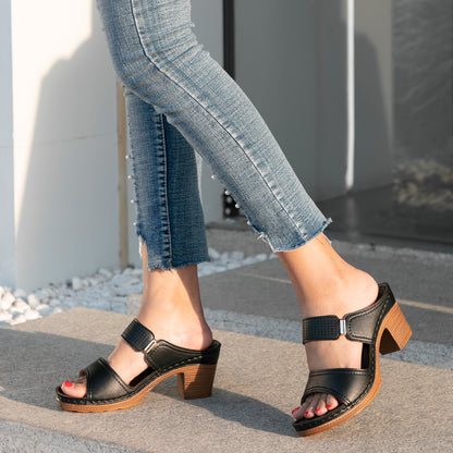 Thick high-heeled plus size comfortable slippers