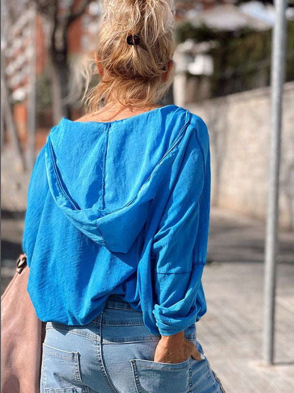 Casual Simple Pocket Daily Ladies Tops