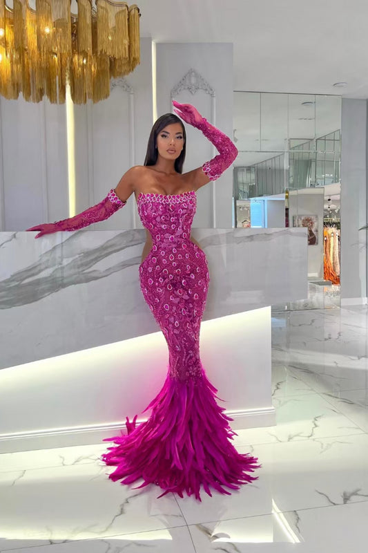 loveedsTM-Sexy fishtail tube top dress-vx