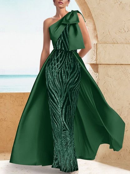 Bow Tie Mermaid/flared Evening Elegant Gown