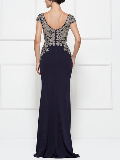 V-neck Lace Solid Color Maxi Dress