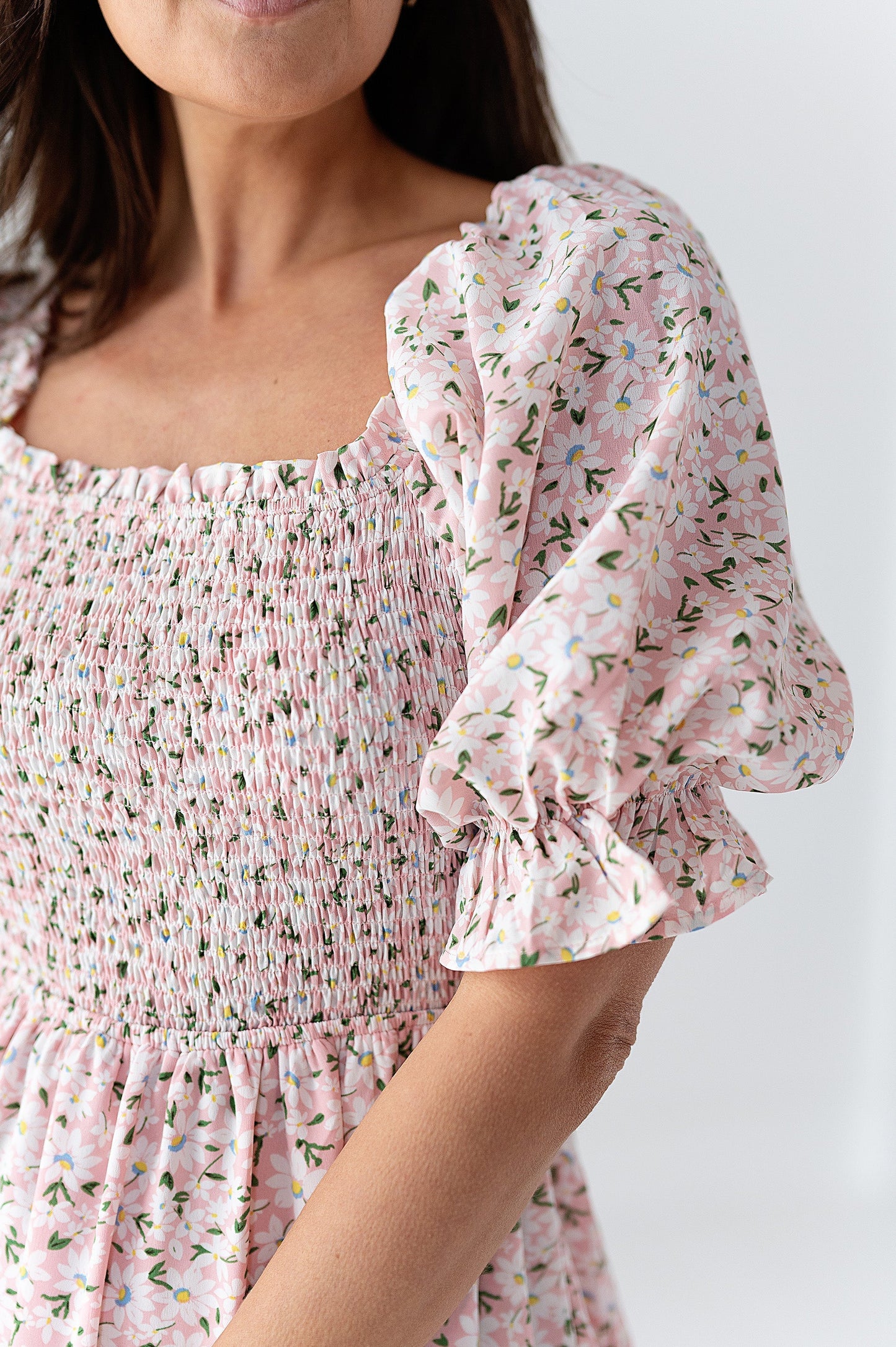 loveedsTM-Gabrielle Floral Midi Dress in Blush