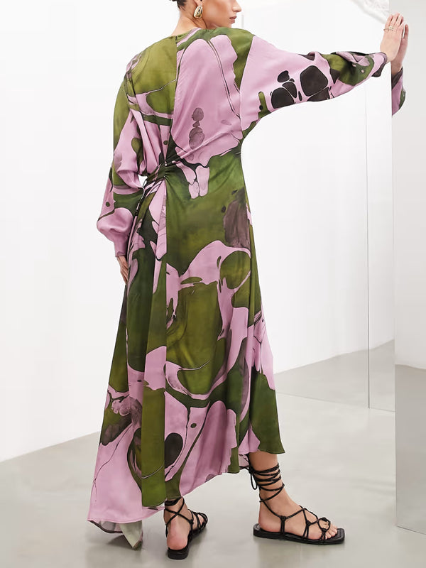 Temperament Chiffon Print Party Women's Dress