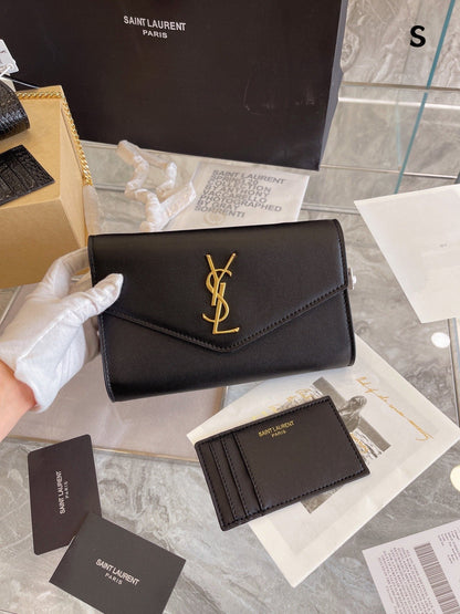 Saint Laurent Cassandre Small Matelassé  Wallet