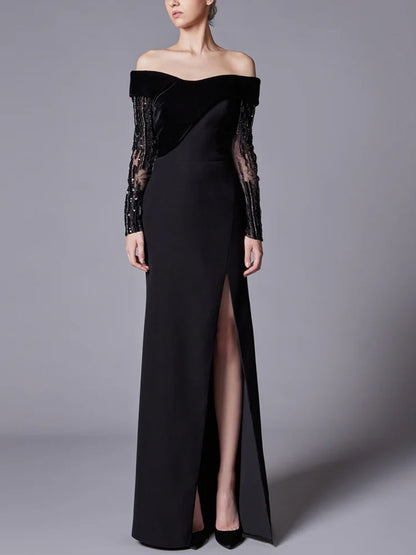 Solid Color Corduroy Tube Top Maxi Dress