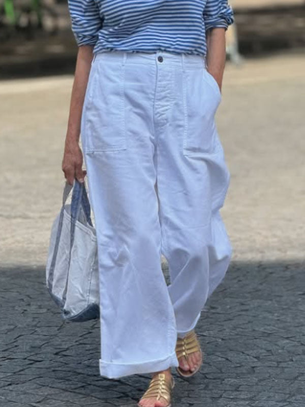 Street Shot Comfortable Lady Cotton Pants