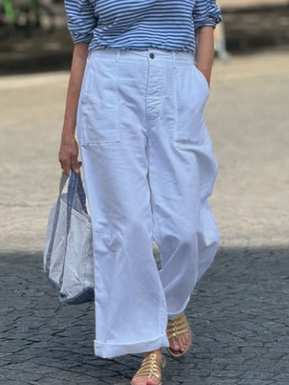 Street Shot Comfortable Lady Cotton Pants