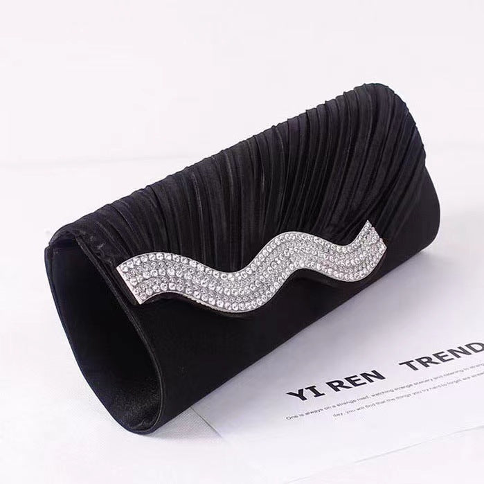 Diamond Evening Bag Crinkle Clutch