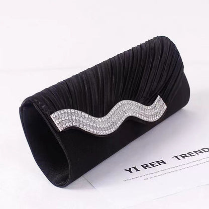 Diamond Evening Bag Crinkle Clutch