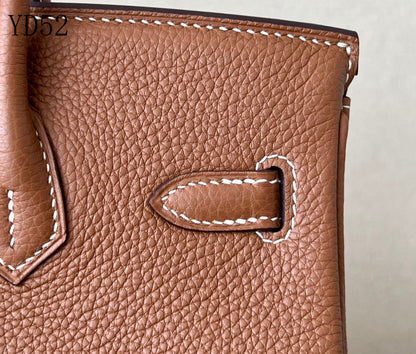 H BIRKIN 25 TOGO BROWN SILVER HARDWARE 25CM