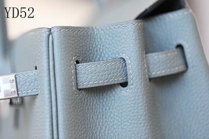 H BIRKIN 25 TOGO STONE BLUE  GOLD HARDWARE 25CM