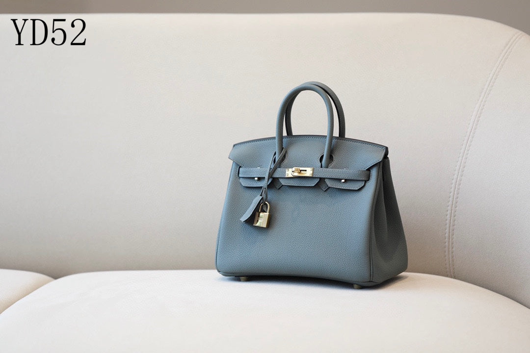 H BIRKIN 25 TOGO STONE BLUE  GOLD HARDWARE 25CM
