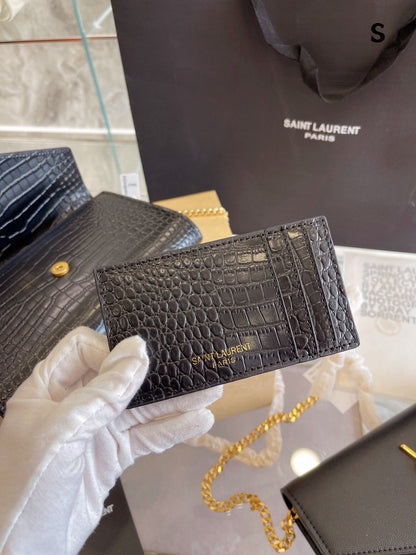 Saint Laurent Cassandre Small Matelassé  Wallet