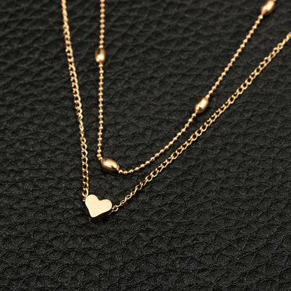 Love Multilayer Clavicle Heart Necklace