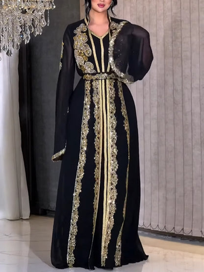 Vintage Temperament Chiffon Elegant Ladies Dress