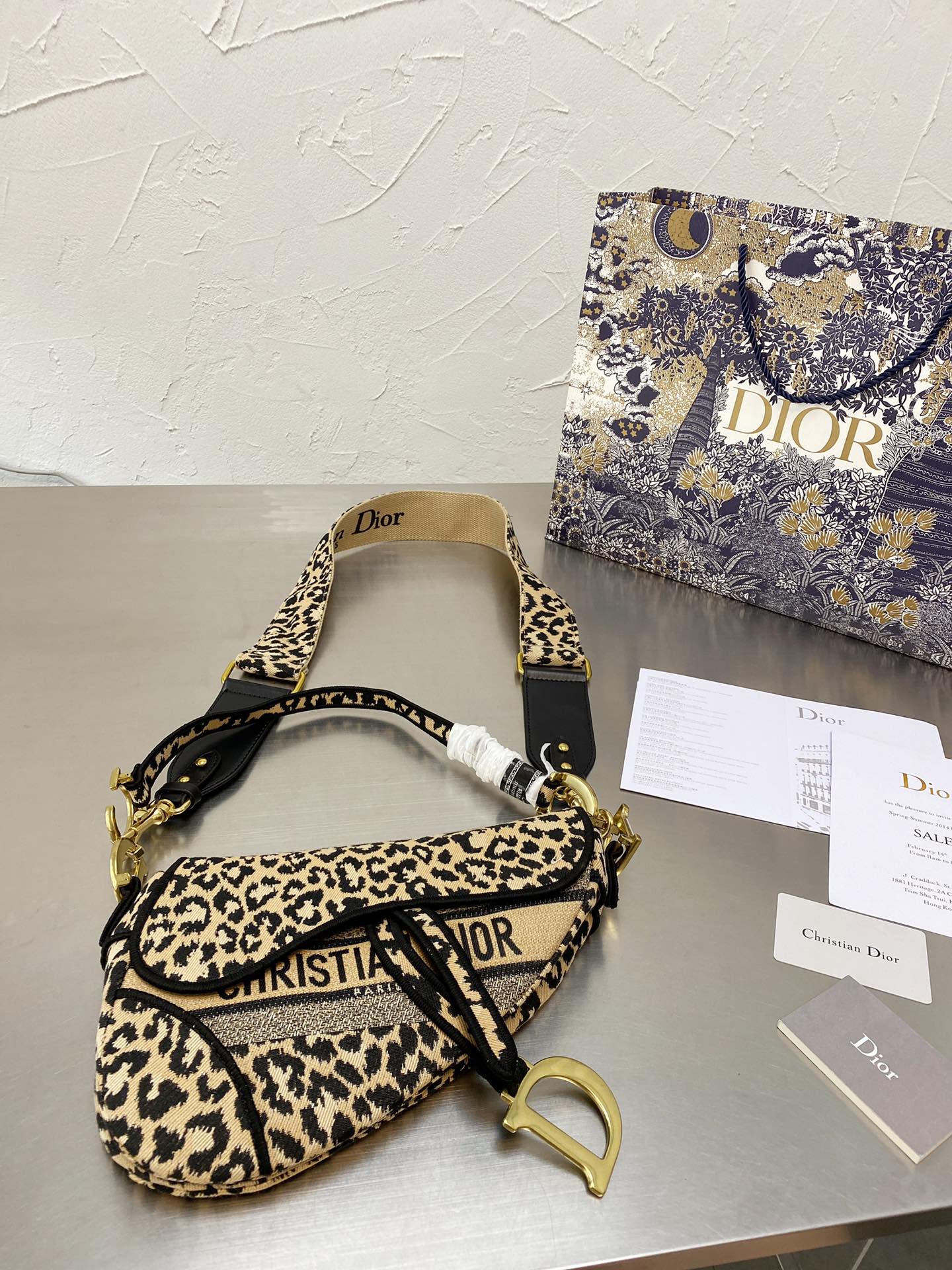 DIOR Saddle bag in beige cotton