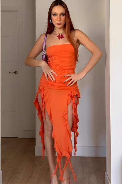 loveedsTM-One shoulder jellyfish lace dress