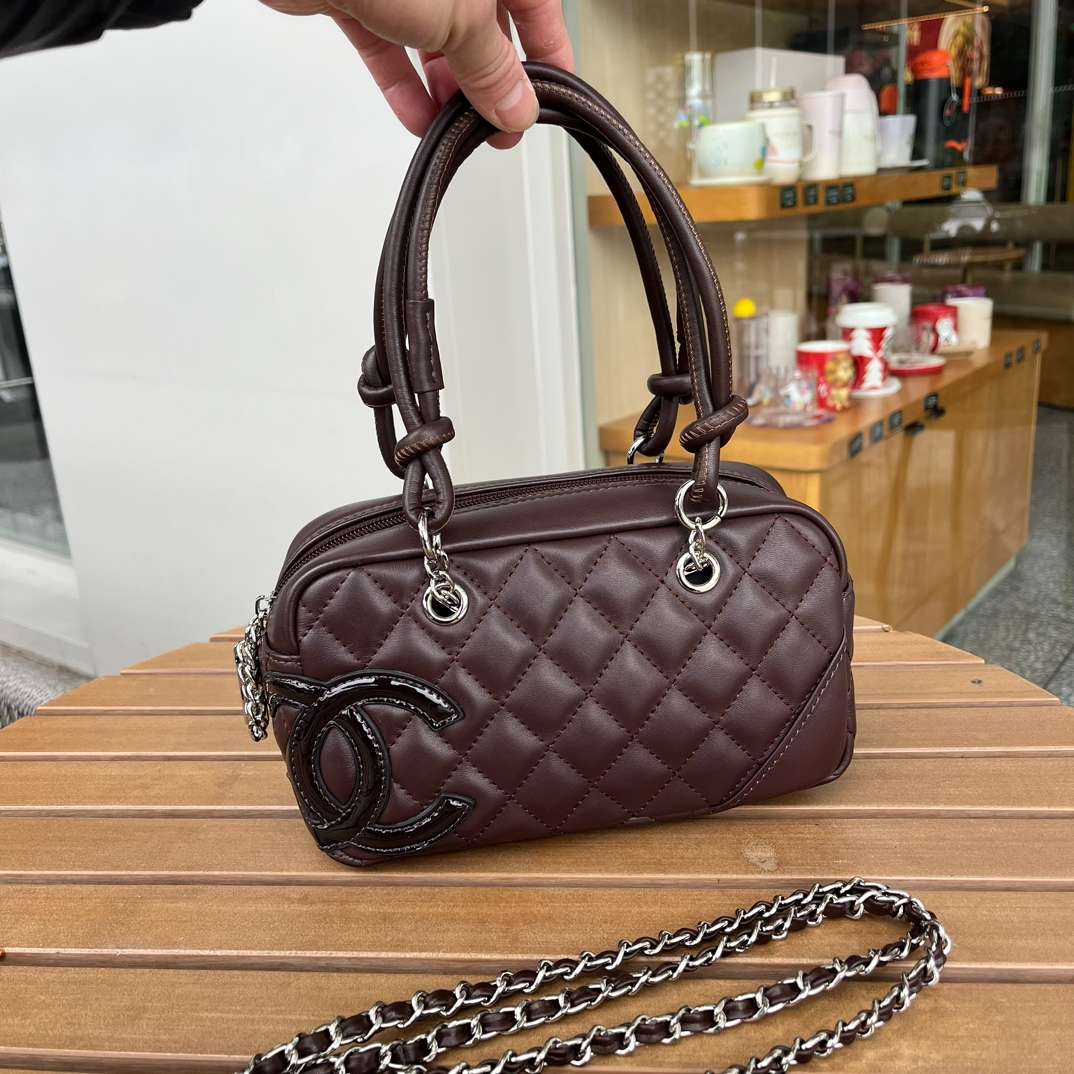 Chanel Brown Cambon Ligne Shoulder Bag Dark brown