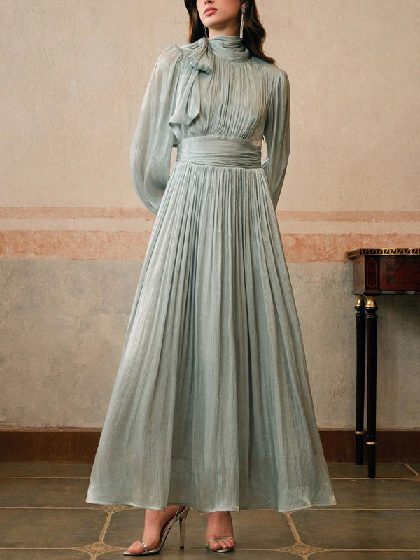 Elegant Bow at Waist Women's Dress