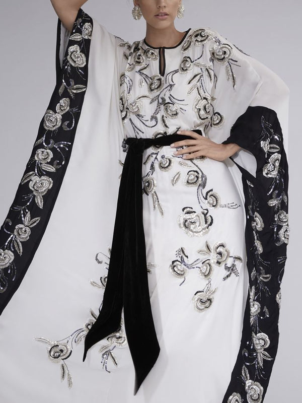 Retro Embroidery Flowing Women's Kaftan Dress