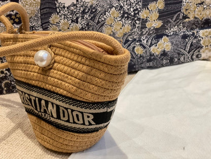DIOR WICKER BUCKET BAG