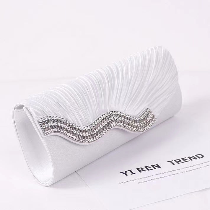 Diamond Evening Bag Crinkle Clutch